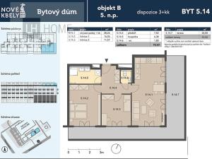 Prodej bytu 3+kk, Praha - Kbely, Mladoboleslavská, 72 m2