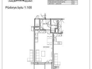 Pronájem bytu 1+kk, Pardubice, Pod Vinicí, 39 m2