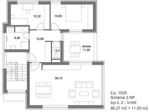 Pronájem bytu 3+kk, Mladá Boleslav - Mladá Boleslav III, Vondřichova, 86 m2