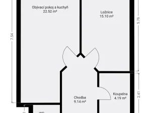Prodej bytu 2+kk, Praha - Chodov, Divišovská, 56 m2