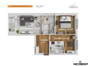 Prodej bytu 3+1, Praha - Liboc, Pavlovská, 60 m2