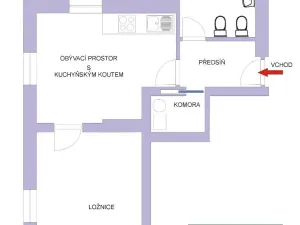 Pronájem bytu 2+kk, Plzeň, Polní, 45 m2