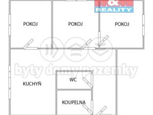 Pronájem bytu 3+1, Orlová, Kpt. Jaroše, 55 m2