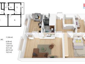 Prodej bytu 3+1, Praha - Letňany, Chlebovická, 73 m2