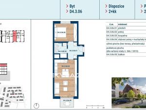 Prodej bytu 2+kk, Praha - Čakovice, Marie Podvalové, 50 m2