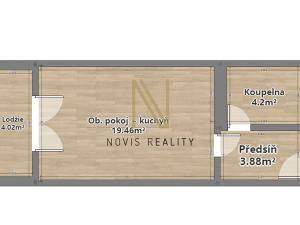 Pronájem bytu 1+kk, Zbůch, Vrbová, 33 m2