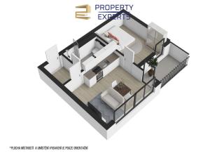 Pronájem bytu 2+kk, Kuřim, Záhoří, 43 m2