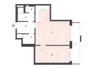 Pronájem bytu 2+kk, Praha - Hloubětín, Poděbradská, 55 m2