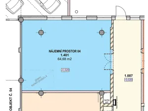 Pronájem obchodního prostoru, Třebíč, Tomáše Bati, 64 m2