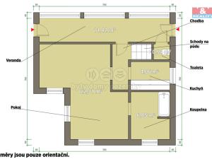 Prodej chaty, Starý Plzenec - Sedlec, Mechová, 56 m2