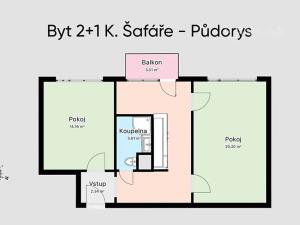 Prodej bytu 2+1, České Budějovice, K. Šafáře, 61 m2