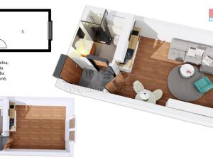 Prodej bytu 1+kk, Praha - Třebonice, U Zličína, 22 m2
