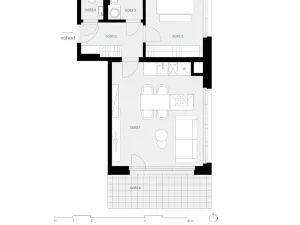 Pronájem bytu 2+kk, Praha - Stodůlky, Hábova, 58 m2
