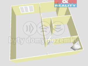 Pronájem bytu 1+kk, Poděbrady - Poděbrady III, Fügnerova, 35 m2