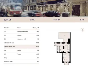 Pronájem bytu 2+1, Praha, Myslíkova, 69 m2