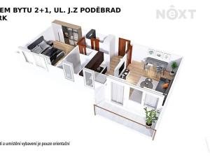 Pronájem bytu 2+1, Šumperk, J. z Poděbrad, 50 m2