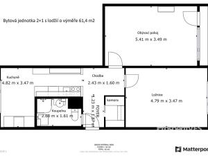 Pronájem bytu 2+1, Ústí nad Labem - Severní Terasa, Kmochova, 62 m2