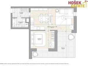 Prodej bytu 2+kk, Moravany, Višňová, 54 m2