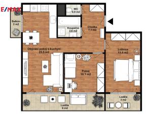 Prodej bytu 3+kk, Ostrava - Poruba, Opavská, 58 m2