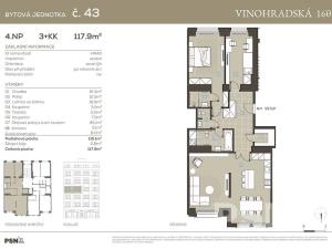 Prodej bytu 3+kk, Praha - Vinohrady, Vinohradská, 115 m2
