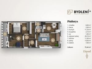 Prodej bytu 3+1, Most, Růžová, 68 m2