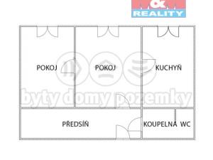 Prodej bytu 2+1, Šumperk, Jugoslávská, 44 m2