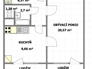 Prodej bytu 1+1, Brno, Rerychova, 41 m2