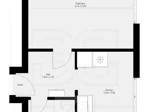 Pronájem bytu 1+1, Neratovice, Školní, 30 m2