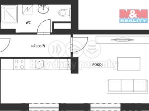 Prodej bytu 2+kk, Nýrsko, Rybářská, 35 m2