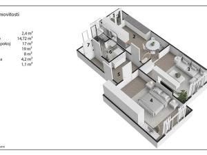 Pronájem bytu 2+1, Pardubice, Sladkovského, 63 m2