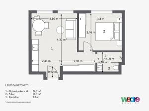 Prodej bytu 2+kk, Praha - Vršovice, Sevastopolská, 40 m2