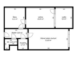 Pronájem bytu 2+kk, Praha, Kyselova, 60 m2