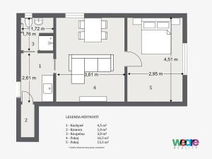 Prodej bytu 2+kk, Chrudim, Víta Nejedlého, 40 m2