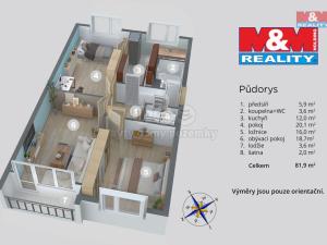Prodej bytu 3+1, Děčín - Děčín IX-Bynov, Pod Vrchem, 78 m2