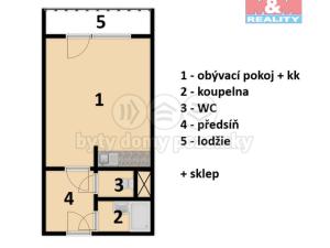 Prodej bytu 1+kk, Praha - Střížkov, Česákova, 28 m2