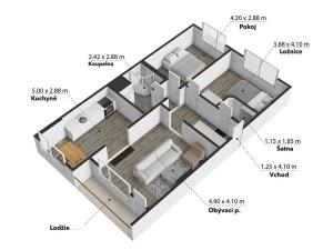 Prodej bytu 3+1, Teplice, Habrová, 77 m2