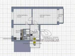 Pronájem bytu 2+kk, Praha, Na Petřinách, 50 m2