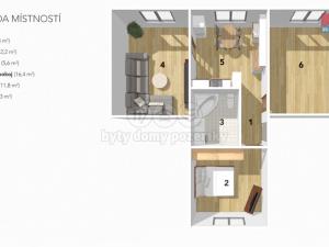 Prodej bytu 3+1, Mašťov, Sídliště, 62 m2