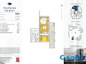 Pronájem bytu 2+kk, Praha - Modřany, Zlochova, 57 m2