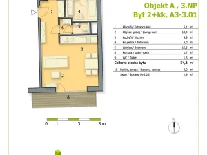Pronájem bytu 2+kk, Praha - Michle, Baarova, 66 m2