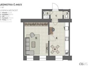 Prodej bytu 2+kk, Praha - Nusle, Ctiradova, 44 m2