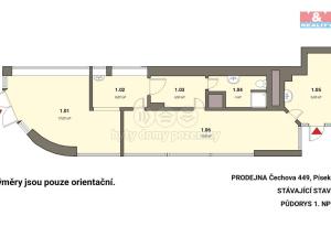 Prodej obchodního prostoru, Písek, Čechova, 53 m2
