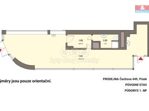 Prodej obchodního prostoru, Písek, Čechova, 53 m2