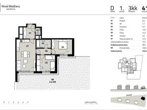 Pronájem bytu 3+kk, Praha - Modřany, Zlochova, 72 m2