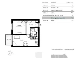 Pronájem bytu 2+kk, Brno, třída Generála Píky, 52 m2