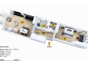Prodej bytu 2+kk, Praha - Vinohrady, Slezská, 54 m2
