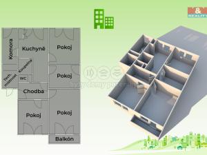 Prodej bytu 4+1, Valašské Meziříčí - Krásno nad Bečvou, Hranická, 88 m2