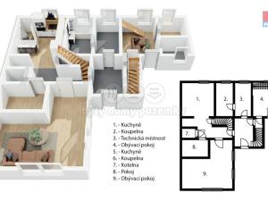 Prodej rodinného domu, Želízy - Sitné, 480 m2