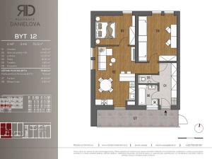 Prodej bytu 3+kk, Praha - Čakovice, Ostravická, 77 m2