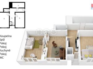 Prodej bytu 3+kk, Praha - Libeň, Na Rokytce, 76 m2